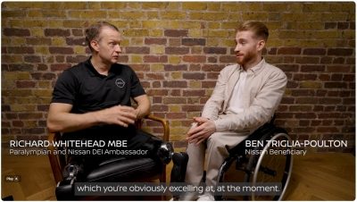Richard Whitehead interviewing Adi Evans