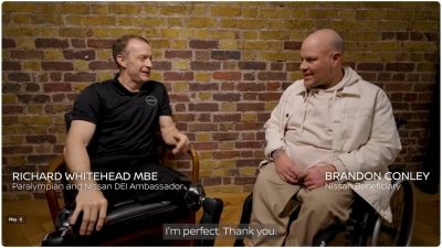 Richard Whitehead interviewing Adi Evans