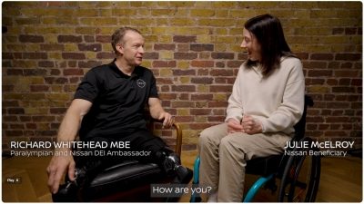 Richard Whitehead interviewing Adi Evans