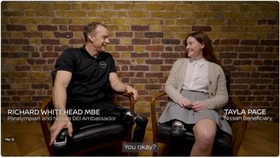 Richard Whitehead interviewing Adi Evans