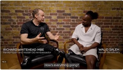Richard Whitehead interviewing Adi Evans