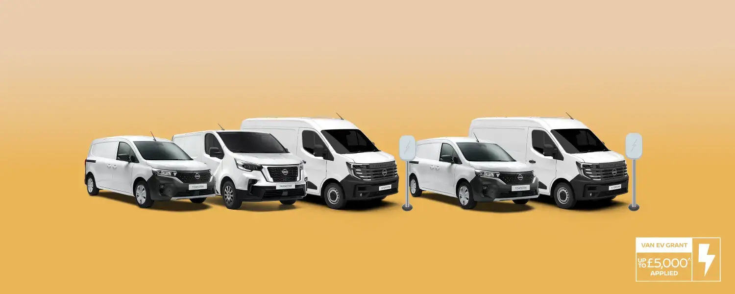 full nissan vasns range in a line