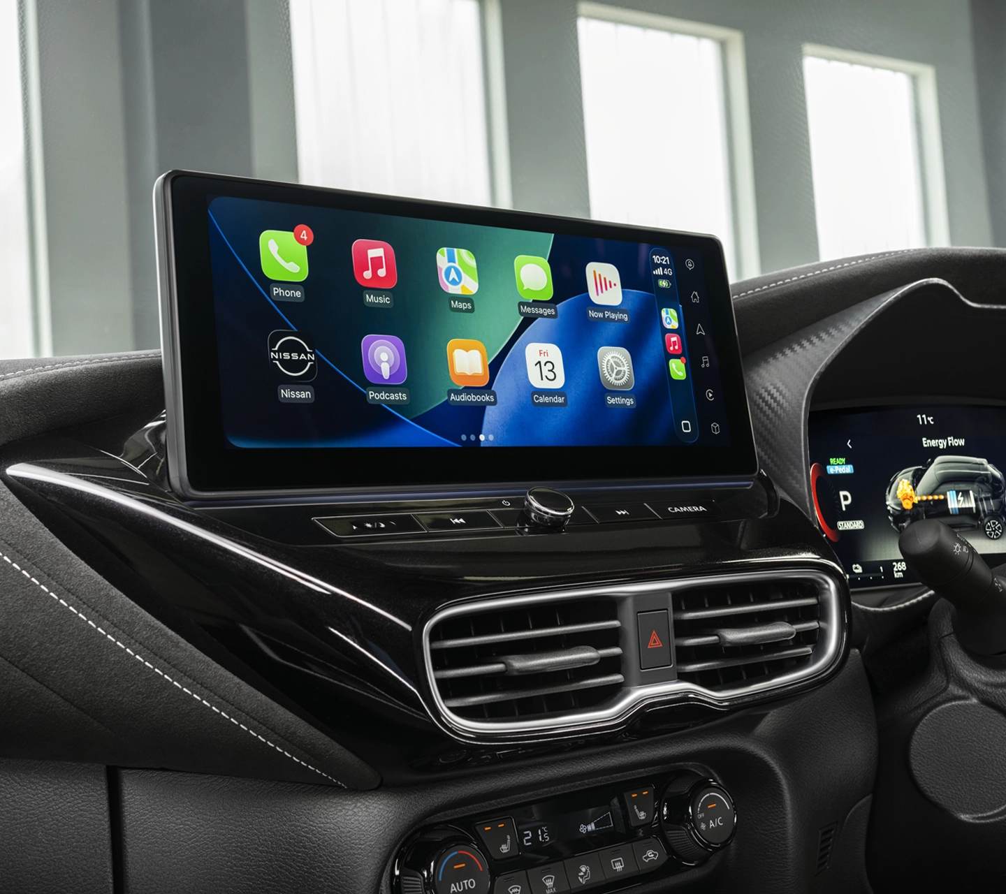 Nissan Juke front dashboard view showing NissanConnect screen