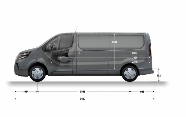 Nissan Primastar panel L2 H1 profile shot