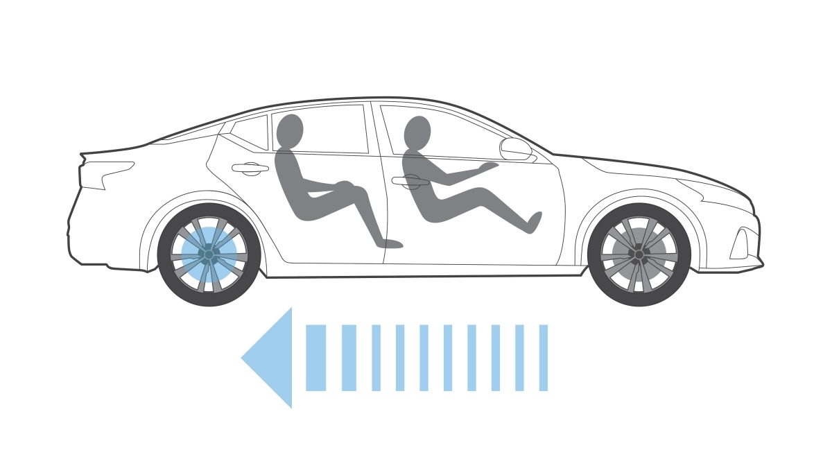 Nissan Altima braking technology graphic