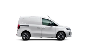 White Nissan Townstar EV with a white background