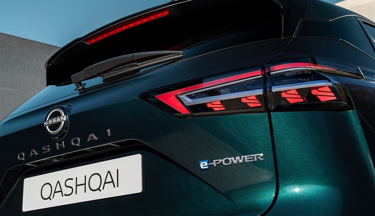 מבט מקרוב על הפגוש האחורי של ניסאן קשקאי e-POWER