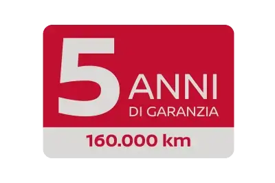 Gamma dei veicoli commerciali Nissan: Logo grafico della garanzia di 5 anni