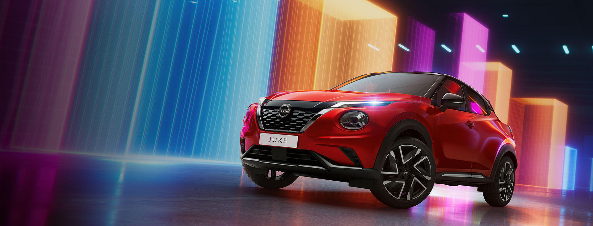 Nissan Juke. Il City crossover, Urban SUV vista 3/4 frontale