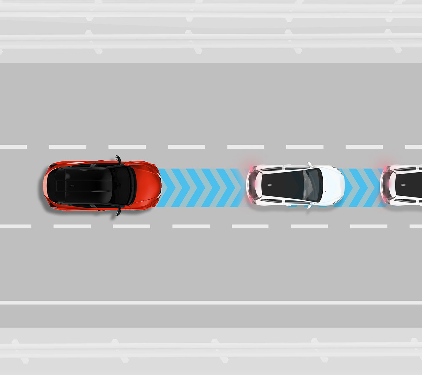 Illustrazione del sistema intelligente anti-collisione frontale di Nissan JUKE