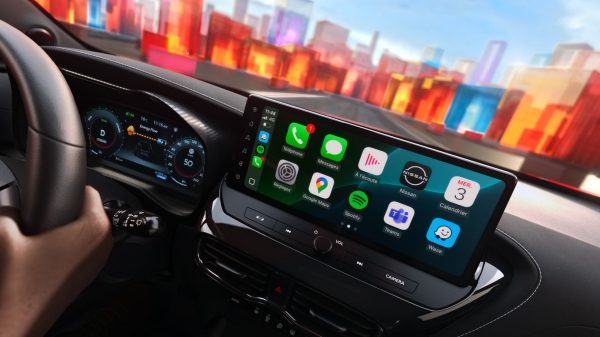 Primo piano della grafica dello schermo di Apple Carplay® wireless di Nissan JUKE