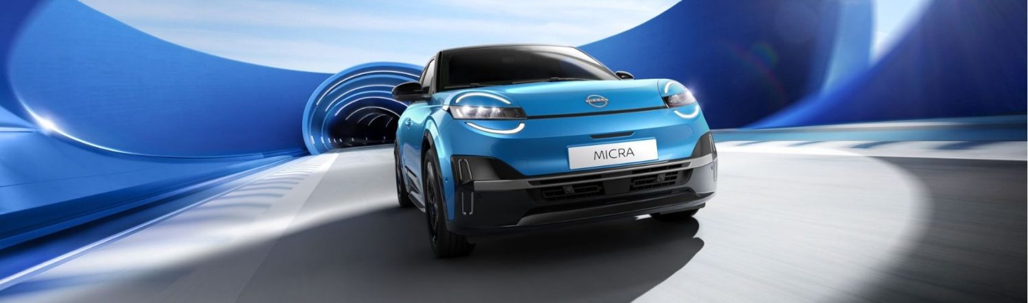 Naujasis „Nissan MICRA“ važiuoja tuneliu.
