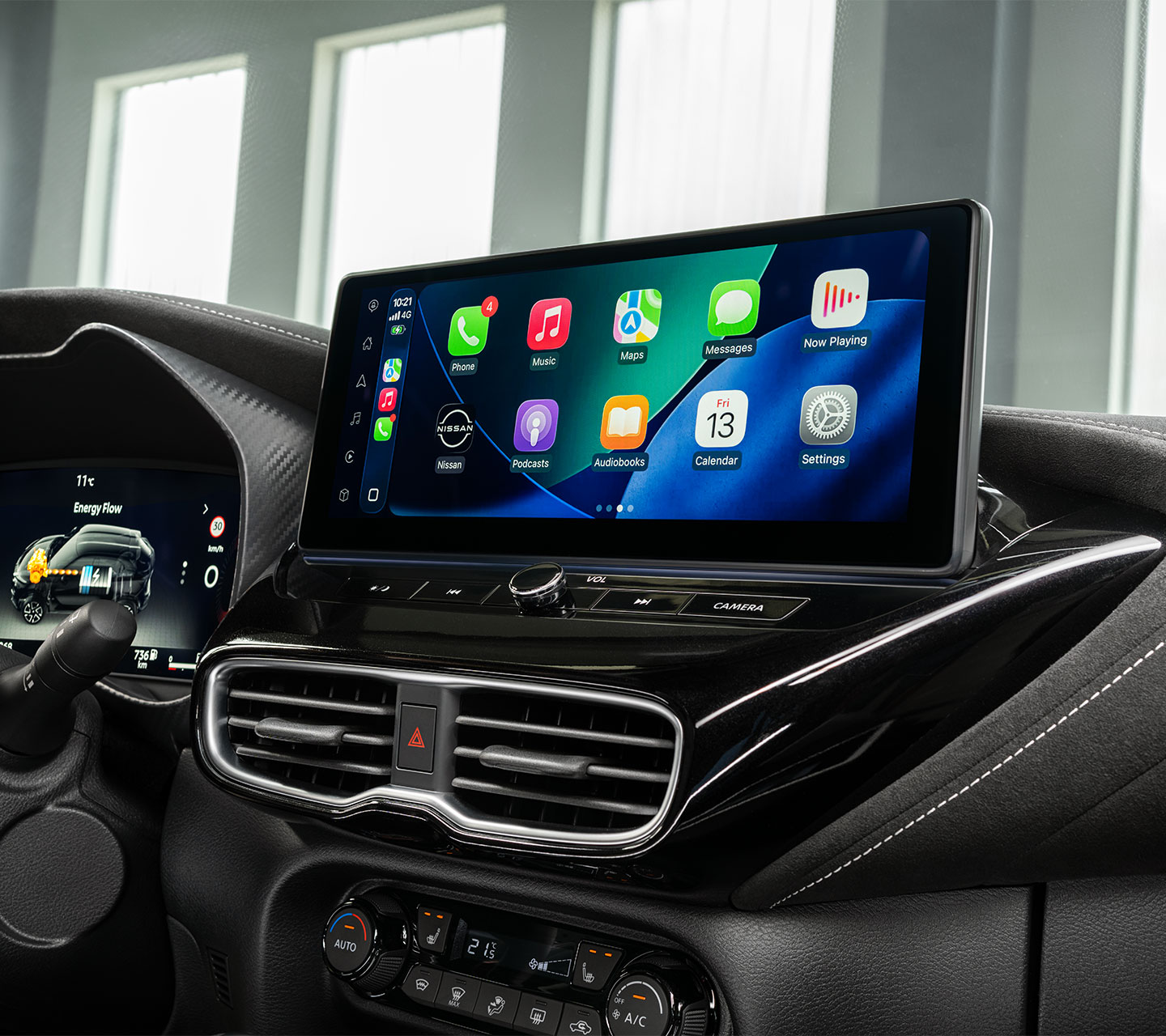 Nissan Juke front dashboard view showing NissanConnect screen