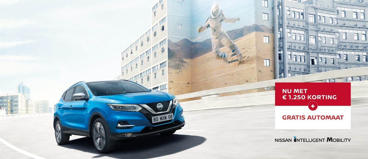 QASHQAI met gratis automaat + € 1.250 korting + 5 jaar gratis garantie