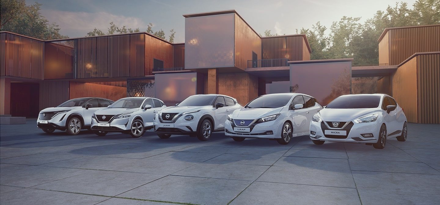 Nissan vehicle range seen from the front