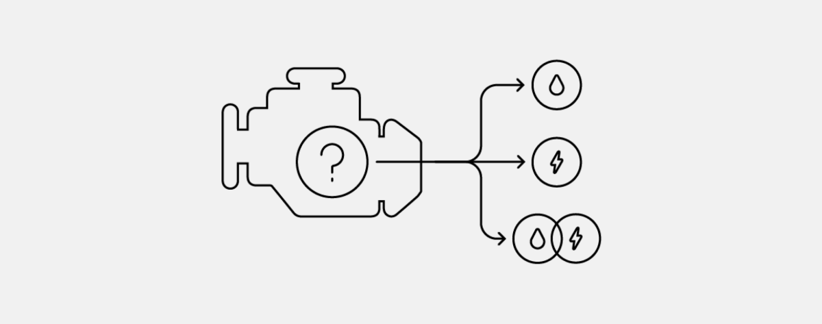 Esquema del funcionamiento del motor híbrido de Nissan