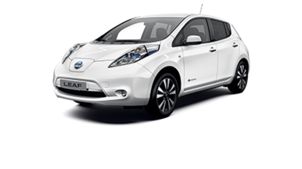 Photo 3/4 face de la Nissan LEAF