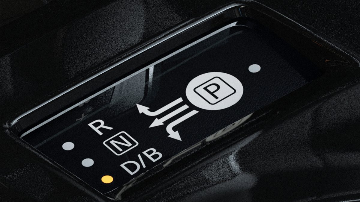 Bouton du mode B de la Nissan LEAF