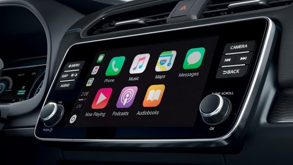 Console centrale de la Nissan LEAF