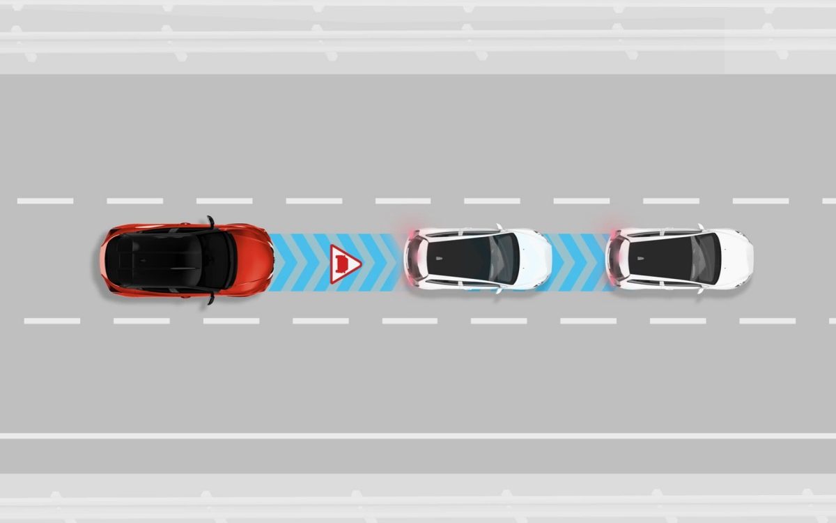 Nissan Juke Intelligent Forward Collision Warning graphic