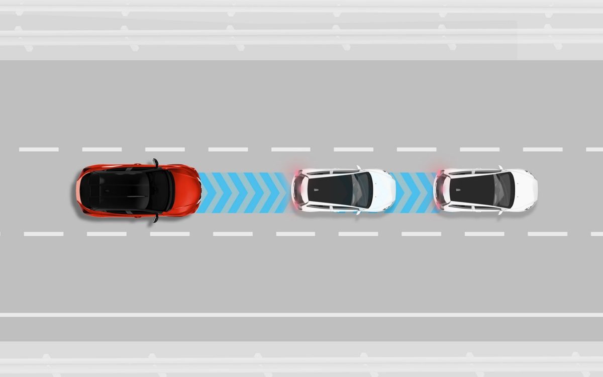 Sistema de aviso de colisão frontal inteligente do Nissan Juke