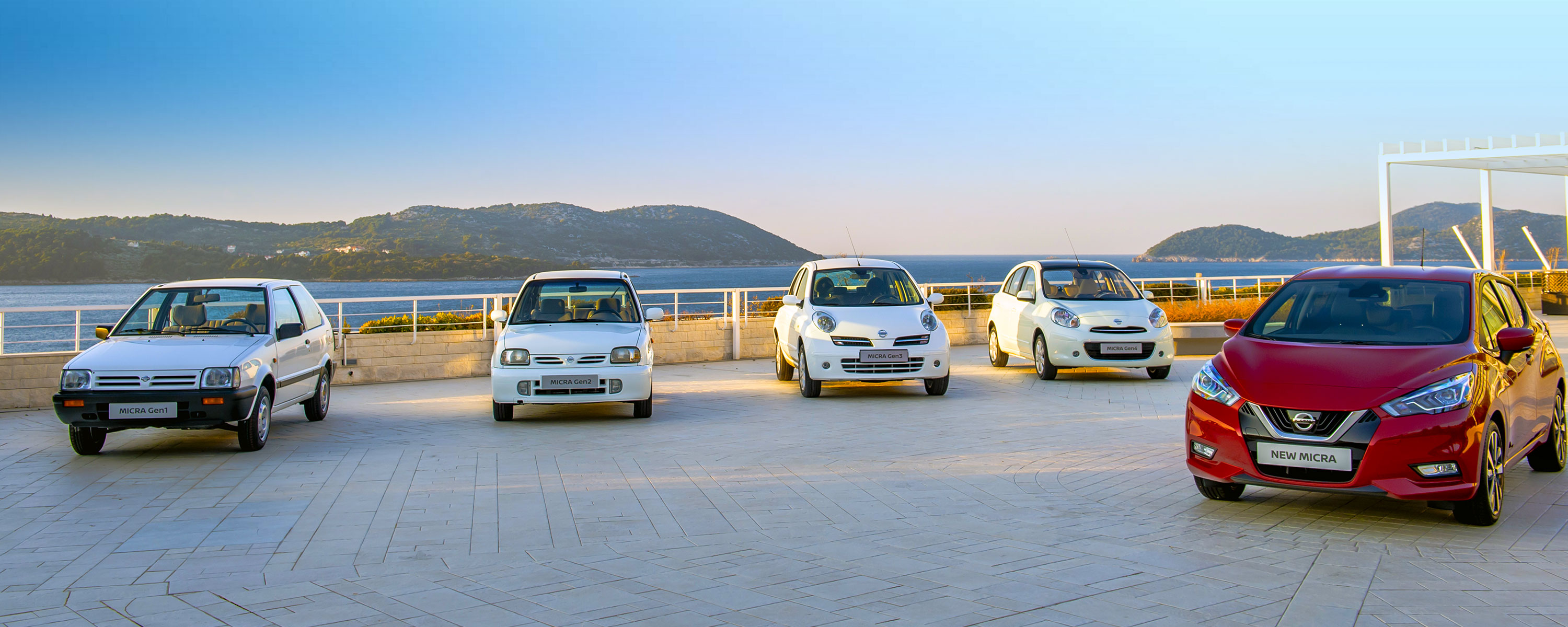 Iepriekšējie Nissan MICRA modeļi.