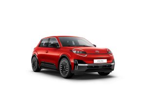 All New Nissan Micra in red on a clear background