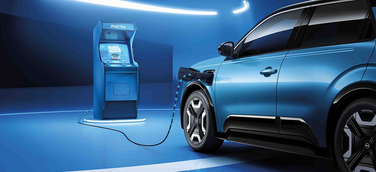 Ladeanschluss-Klappe des NISSAN ARIYA