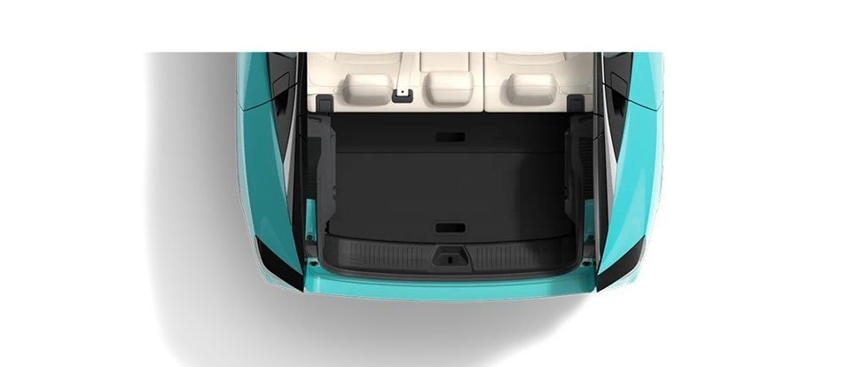 Nissan LEAF with open trunk