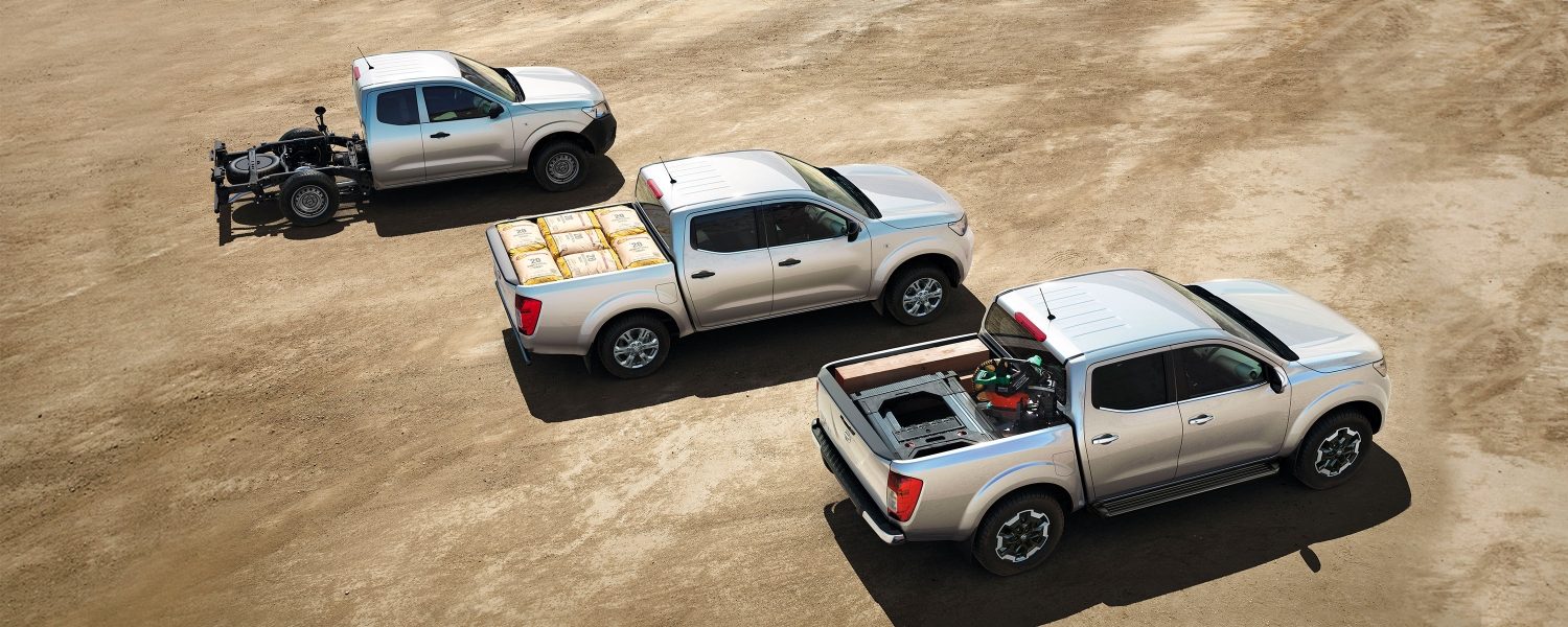 Nissan Navara top view of all three body types available