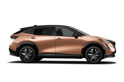 Bilde av en bronsjefarget Nissan ARIYA elbil