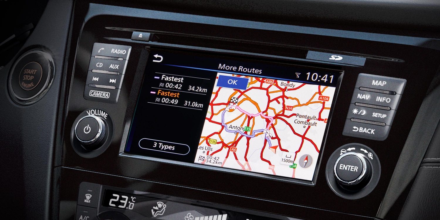 Écran NissanConnect du Nissan X-TRAIL - Navigation