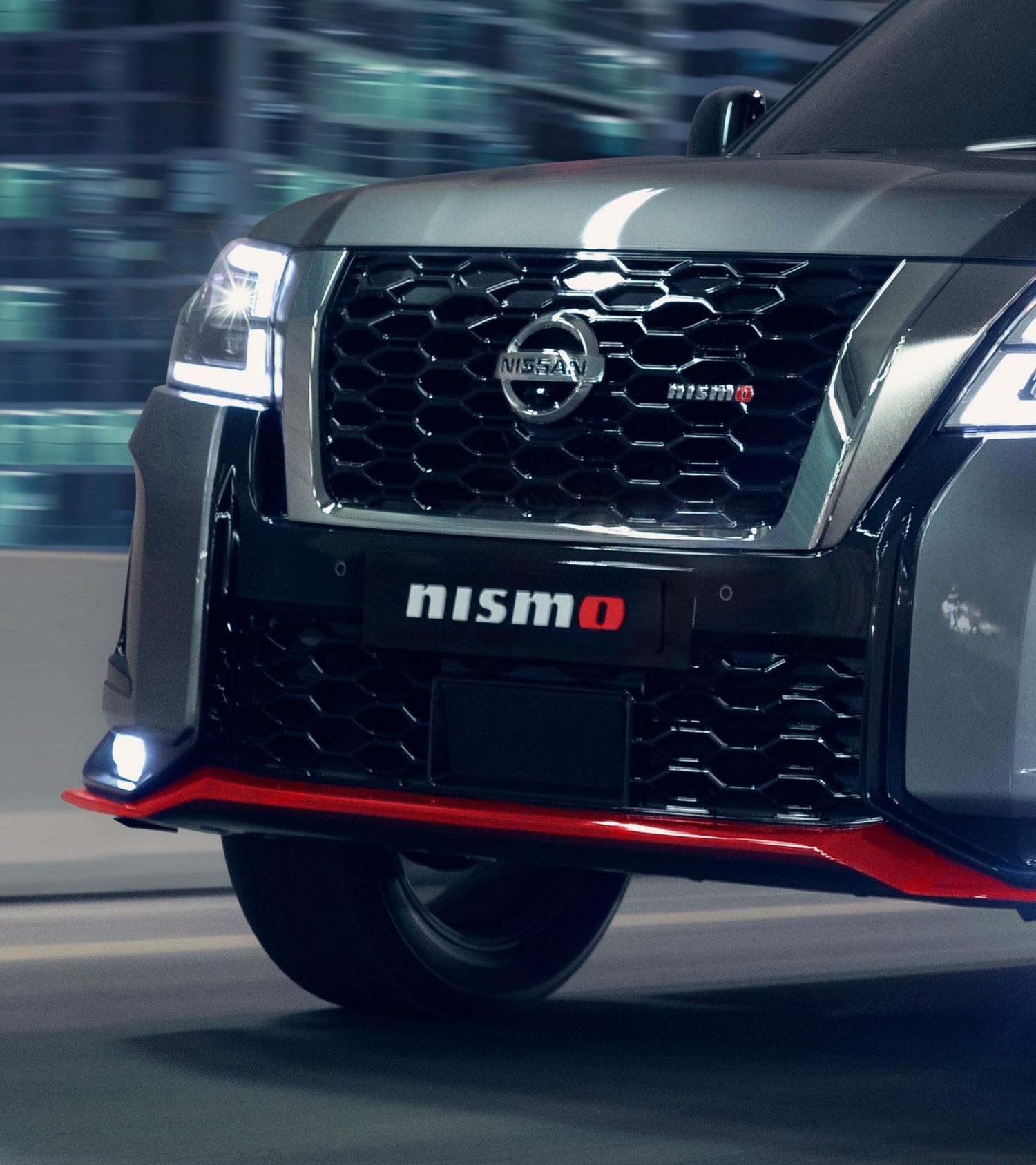 Nissan PATROL NISMO front shot on the highway road