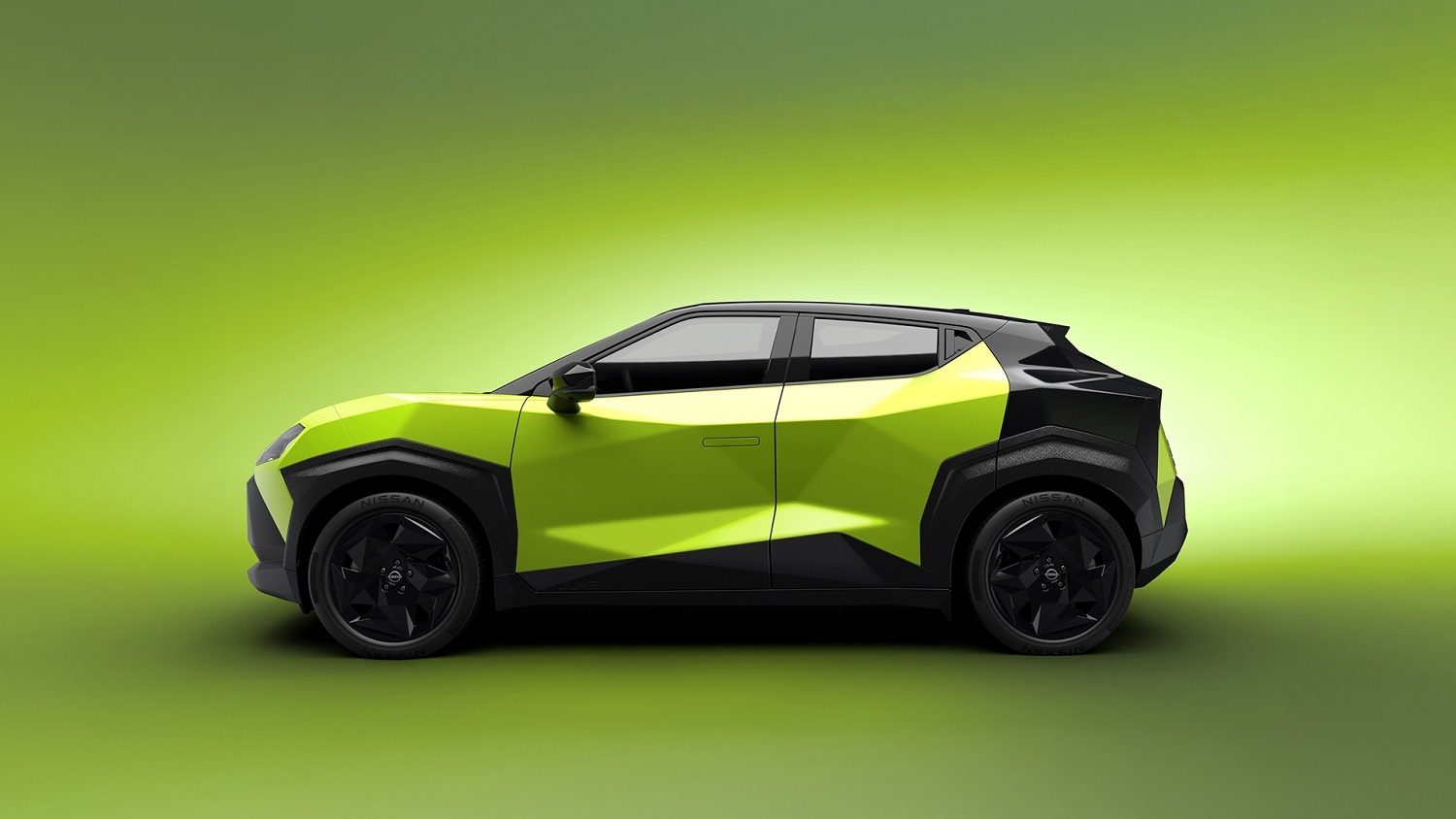 Bilde av en grønn Nissan Juke elbil