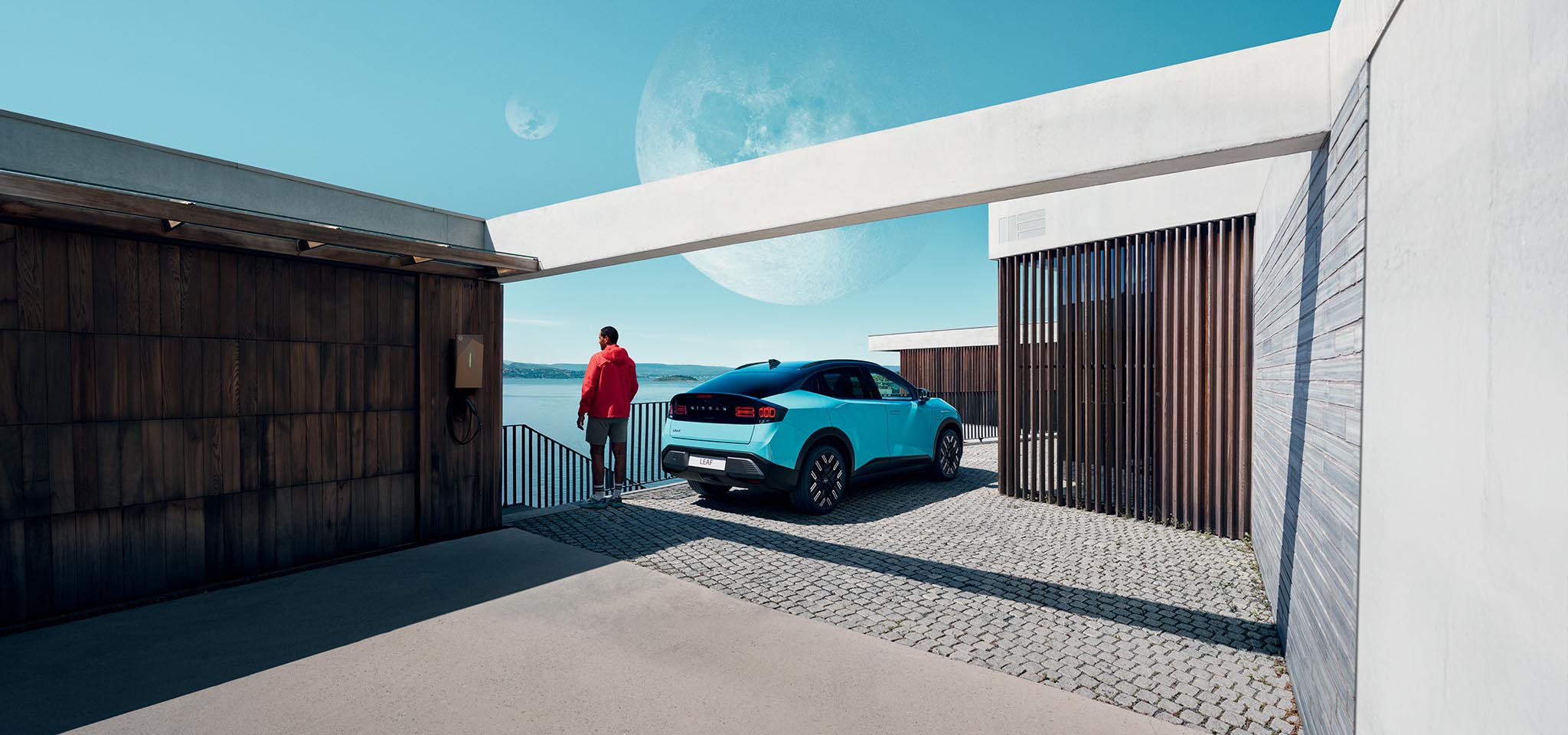 Bilde av en grønn Nissan JUKE elbil