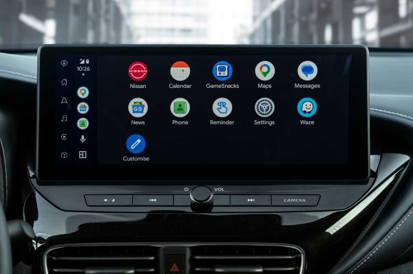 Nissan JUKE Wireless Android Auto™ skärmgrafik närbild