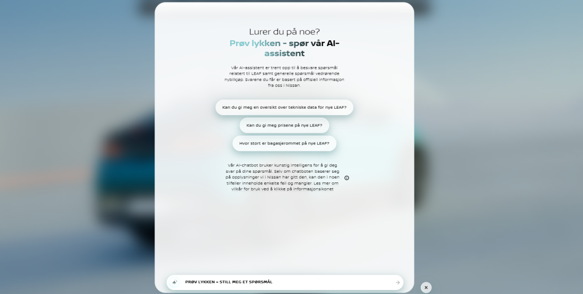 Bilde av LEAF AI chatbot