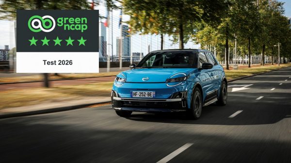Bilde av nye Nissan MICRA liten elbil som får 5 stjerner i Green NCAP