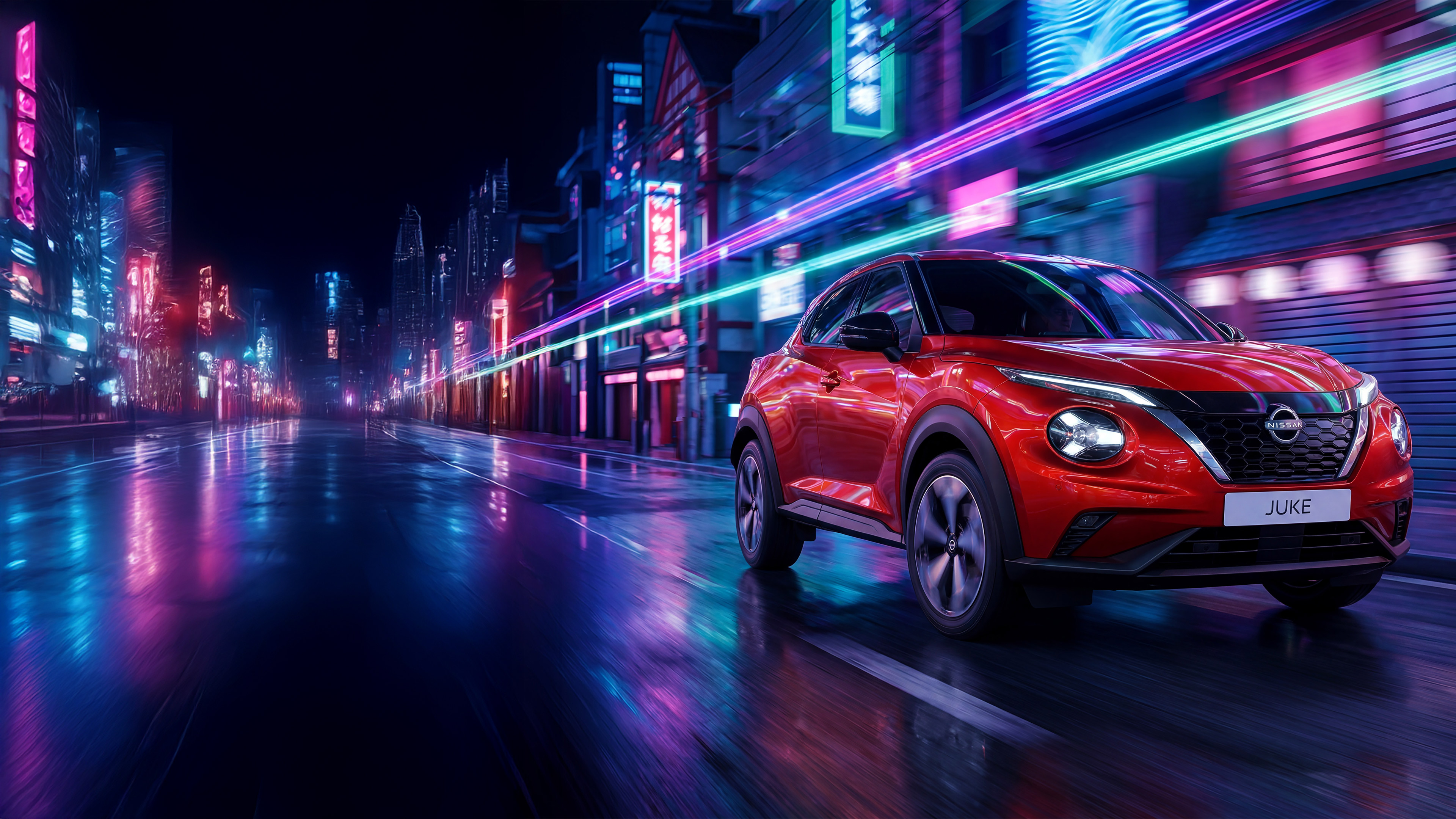 Nissan Juke intérieur vue du tableau de bord avec passager