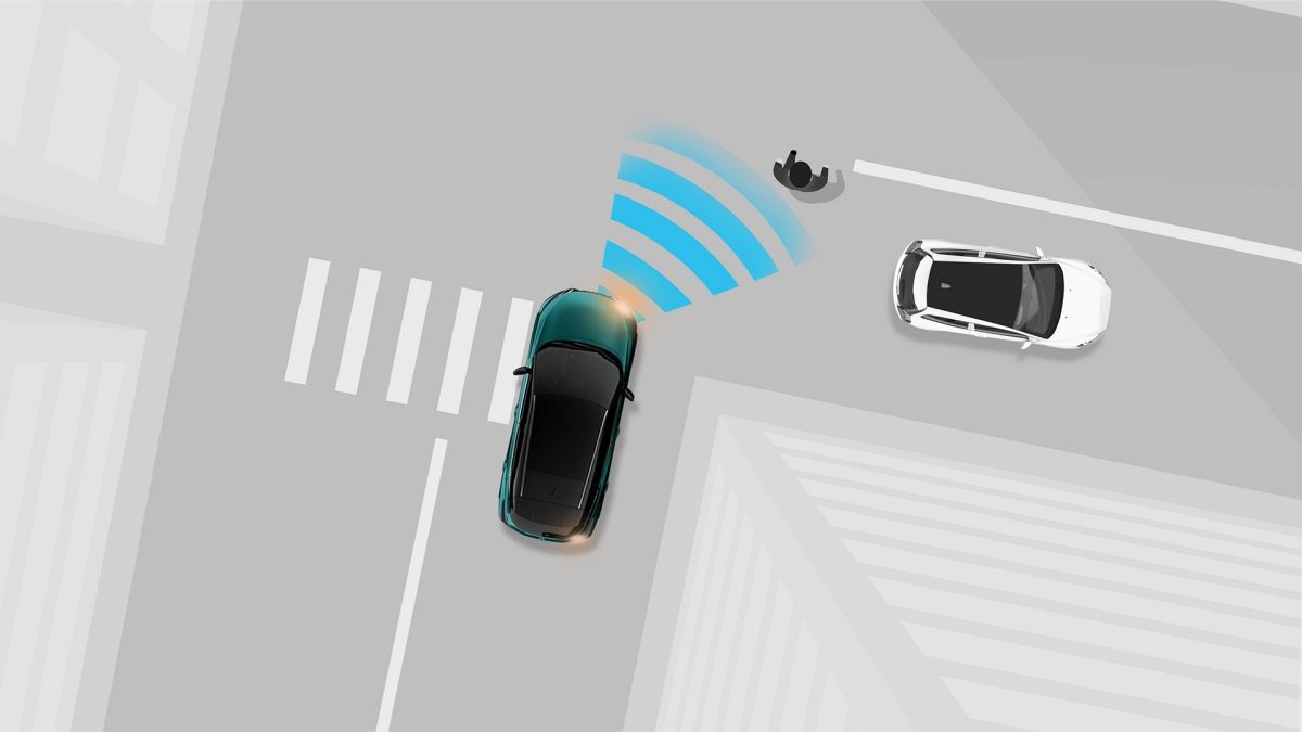 Nissan Qashqai Intelligent emergency braking illustration