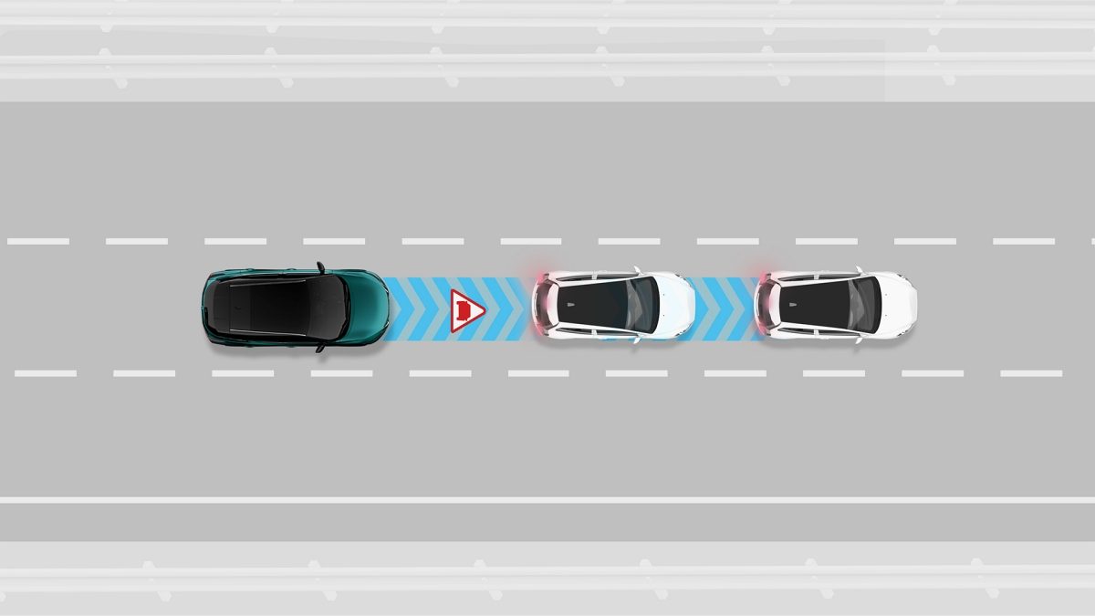 Nissan Qashqai Intelligent forward collision warning illustration