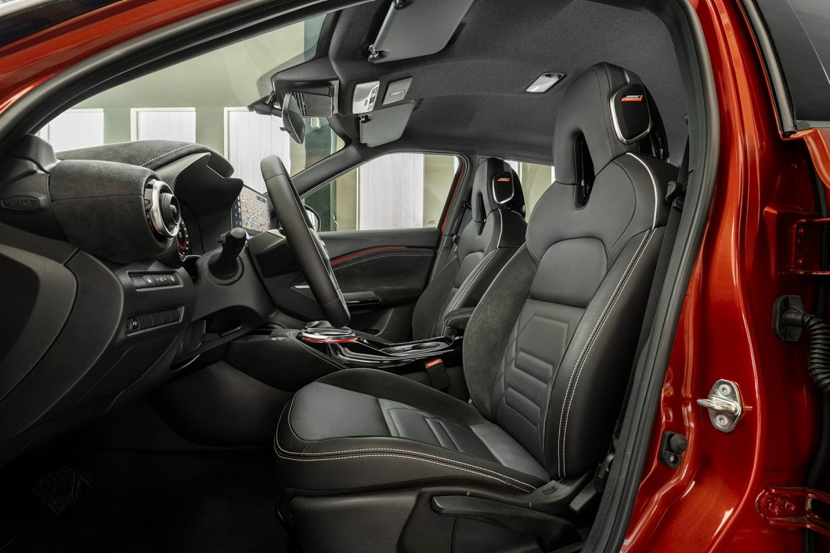 Nissan Juke interior view with man and woman inside