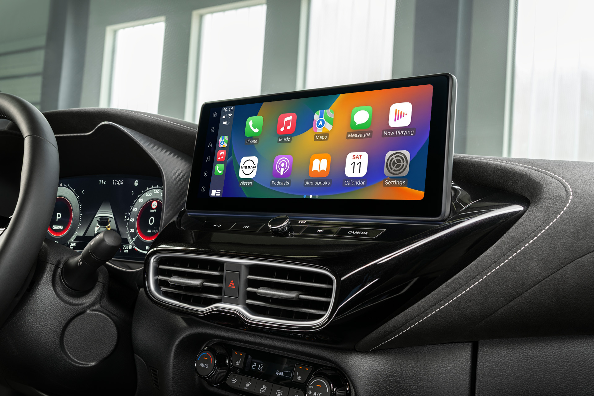 Nissan Juke ön konsol ve NissanConnect ekranı
