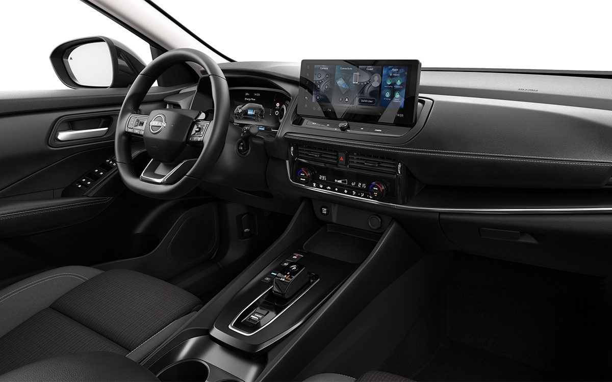 Nissan Qashqai e-Power interior close up view of Acenta seat trim