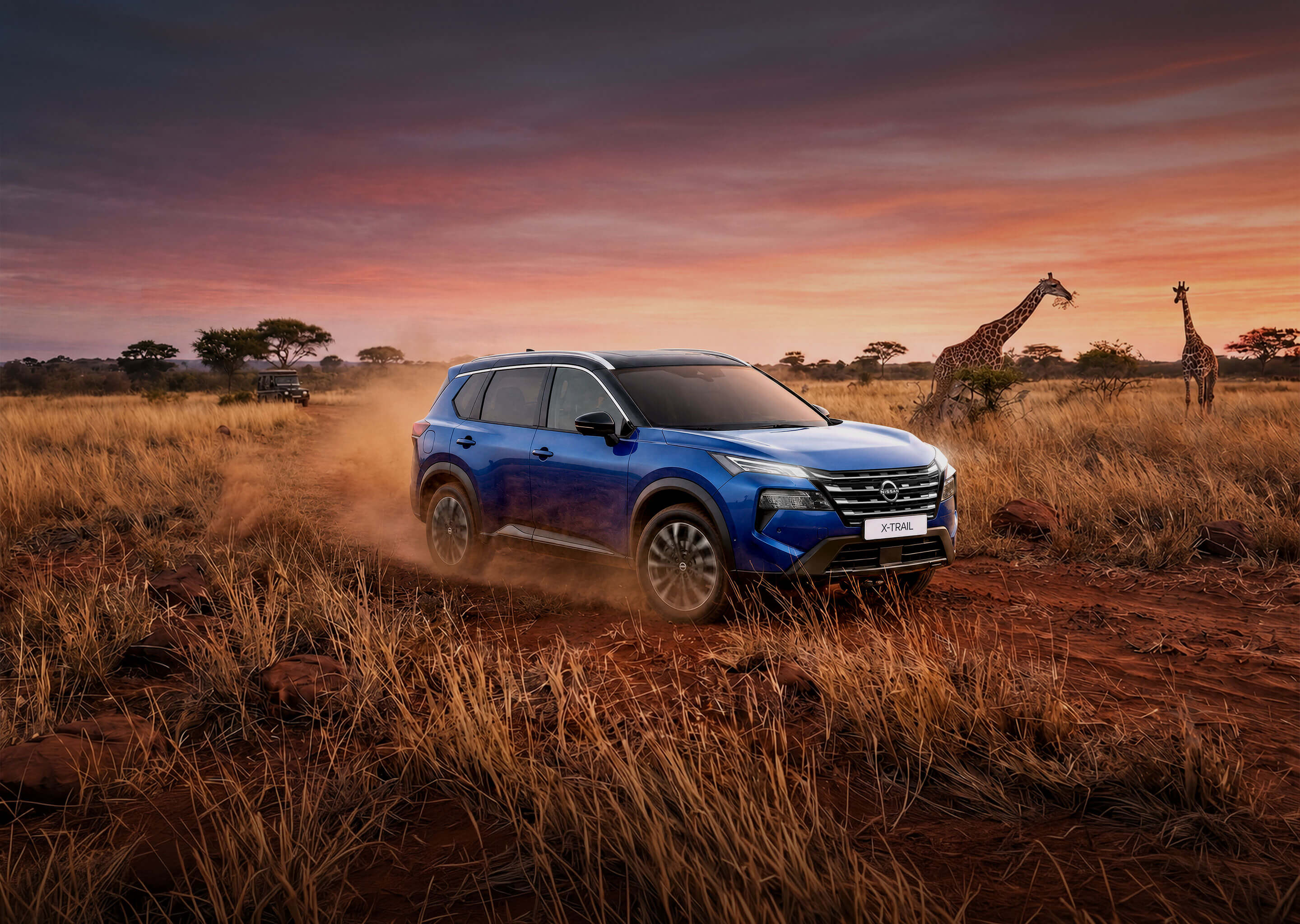 Exterior shot of the athletic and rugged design of the Nissan X-Trail.